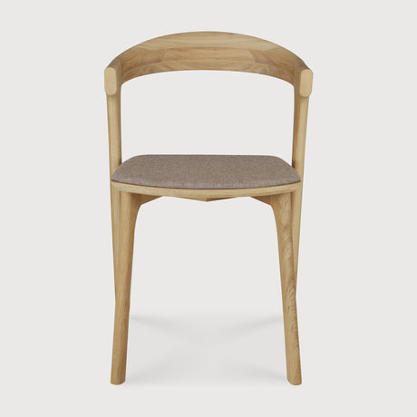 Bok Esszimmerstuhl - lackierte Eiche - warmgrauer Stoff - 50 x 54 x 76 cm - ZEN ZONE Furniture