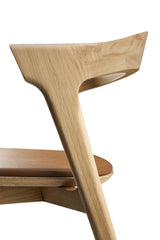 Bok Esszimmerstuhl - lackierte Eiche - Cognac Leder - 50 x 54 x 76 cm - ZEN ZONE