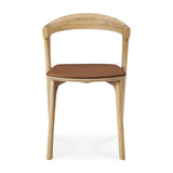 Bok Esszimmerstuhl - lackierte Eiche - Cognac Leder - 50 x 54 x 76 cm - ZEN ZONE