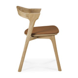 Bok Esszimmerstuhl - lackierte Eiche - Cognac Leder - 50 x 54 x 76 cm - ZEN ZONE