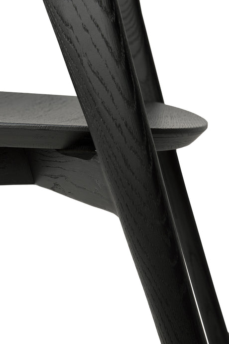 Bok Esszimmerstuhl - lackierte Eiche - schwarz - 50 x 54 x 76 cm - ZEN ZONE