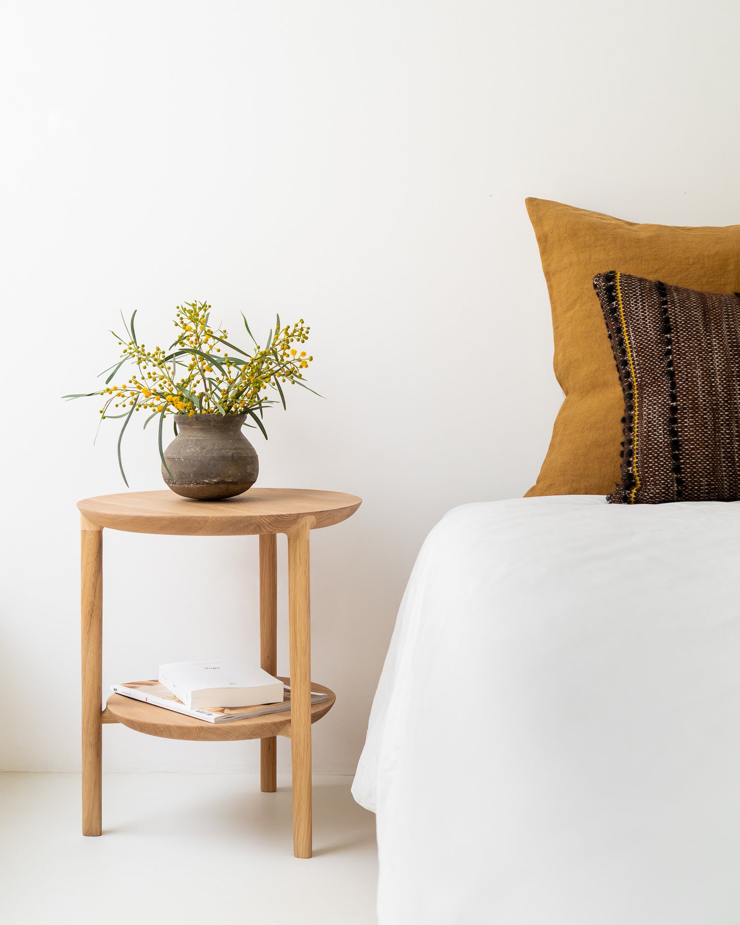 Bok Beistelltisch - Eiche - rund - 43 x 43 x 50 cm - ZEN ZONE Furniture