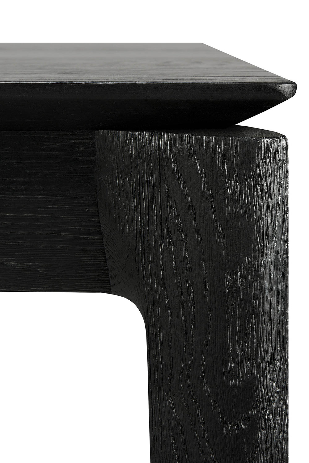 Bok ausziehbarer Esstisch - lackierte Eiche - schwarz - rechteckig - 140/220 x 90 x 76 cm - ZEN ZONE