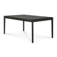 Bok Esstisch - lackierte Eiche - schwarz - rechteckig - 160 x 80 x 76 cm - ZEN ZONE