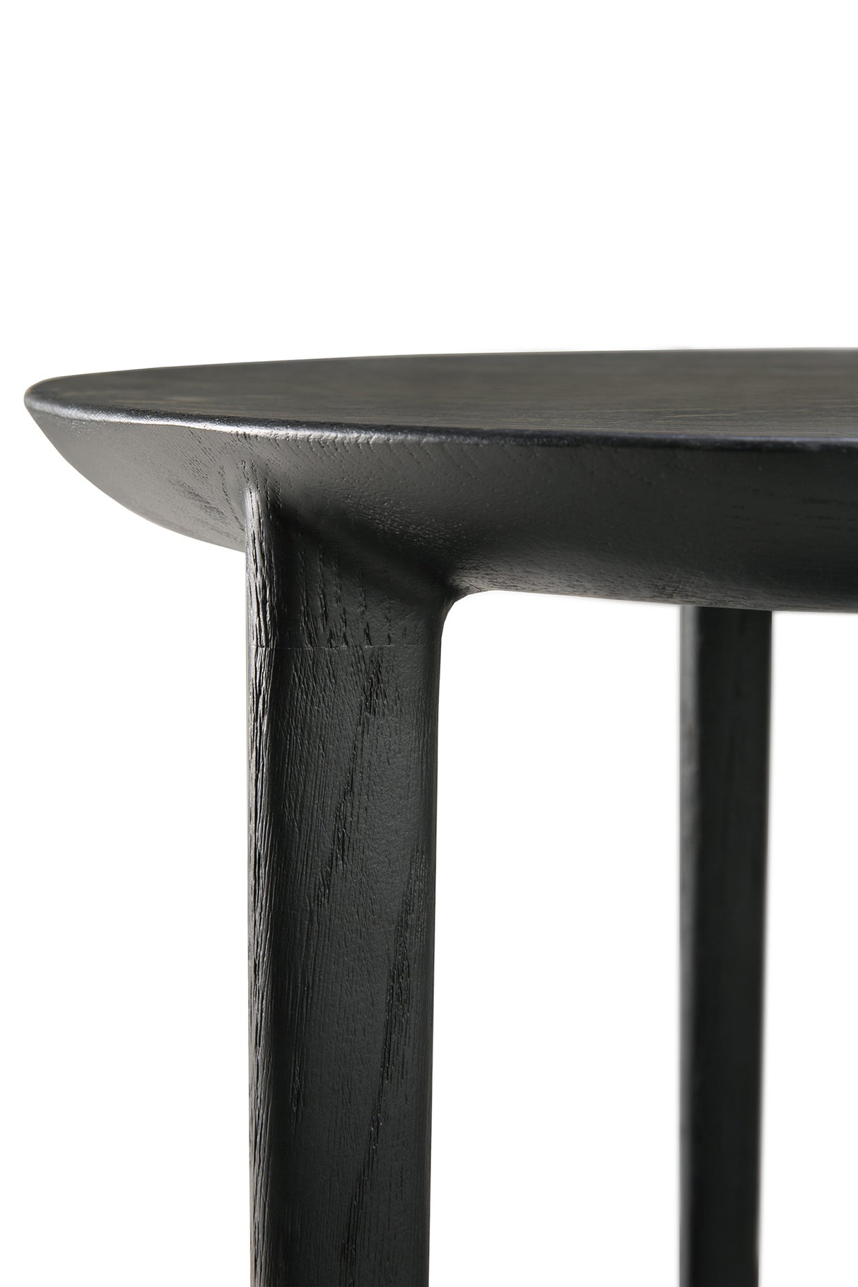 Bok Beistelltisch - lackierte Eiche - schwarz - rund - 43 x 43 x 50 cm - ZEN ZONE Furniture