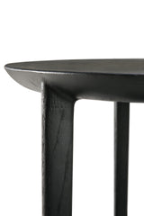 Bok Beistelltisch - lackierte Eiche - schwarz - rund - 43 x 43 x 50 cm - ZEN ZONE Furniture