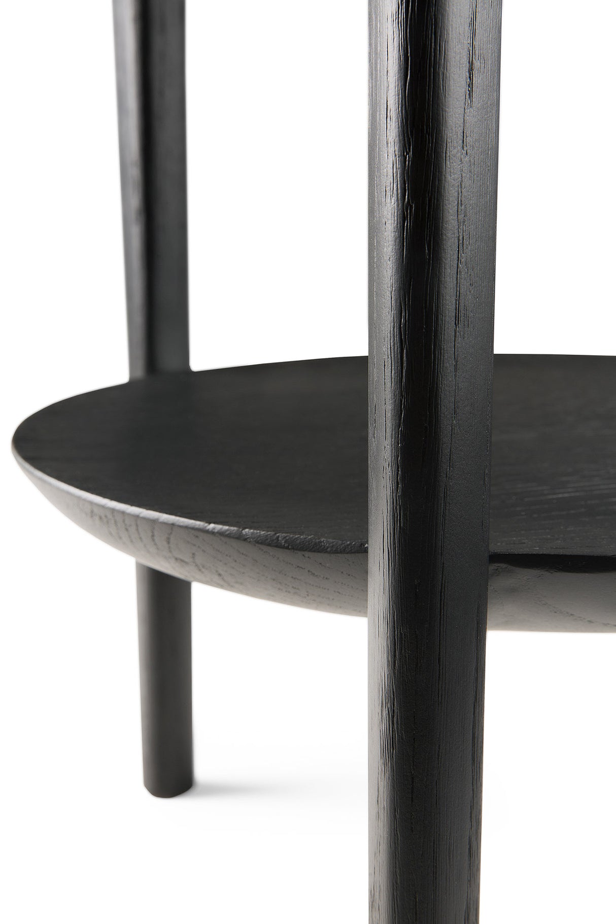 Bok Beistelltisch - lackierte Eiche - schwarz - rund - 43 x 43 x 50 cm - ZEN ZONE Furniture