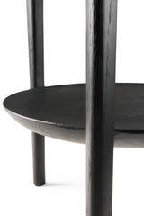 Bok Beistelltisch - lackierte Eiche - schwarz - rund - 43 x 43 x 50 cm - ZEN ZONE Furniture