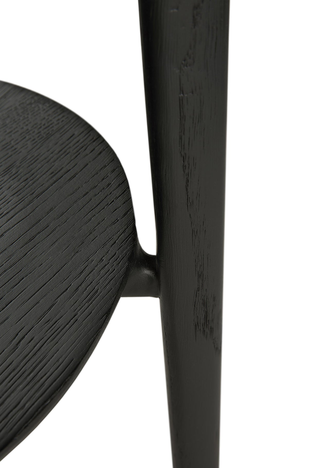 Bok Beistelltisch - lackierte Eiche - schwarz - rund - 43 x 43 x 50 cm - ZEN ZONE Furniture