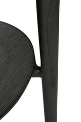 Bok Beistelltisch - lackierte Eiche - schwarz - rund - 43 x 43 x 50 cm - ZEN ZONE Furniture