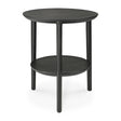 Bok Beistelltisch - lackierte Eiche - schwarz - rund - 43 x 43 x 50 cm - ZEN ZONE Furniture