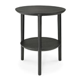 Bok Beistelltisch - lackierte Eiche - schwarz - rund - 43 x 43 x 50 cm - ZEN ZONE Furniture