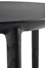 Bok Beistelltisch - lackierte Eiche - schwarz - rund - 43 x 43 x 50 cm - ZEN ZONE Furniture