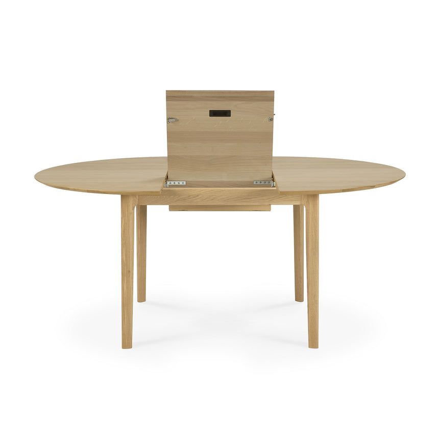 Bok ausziehbarer Esstisch - Eiche - rund - 129/179 x 129 x 76 cm - ZEN ZONE