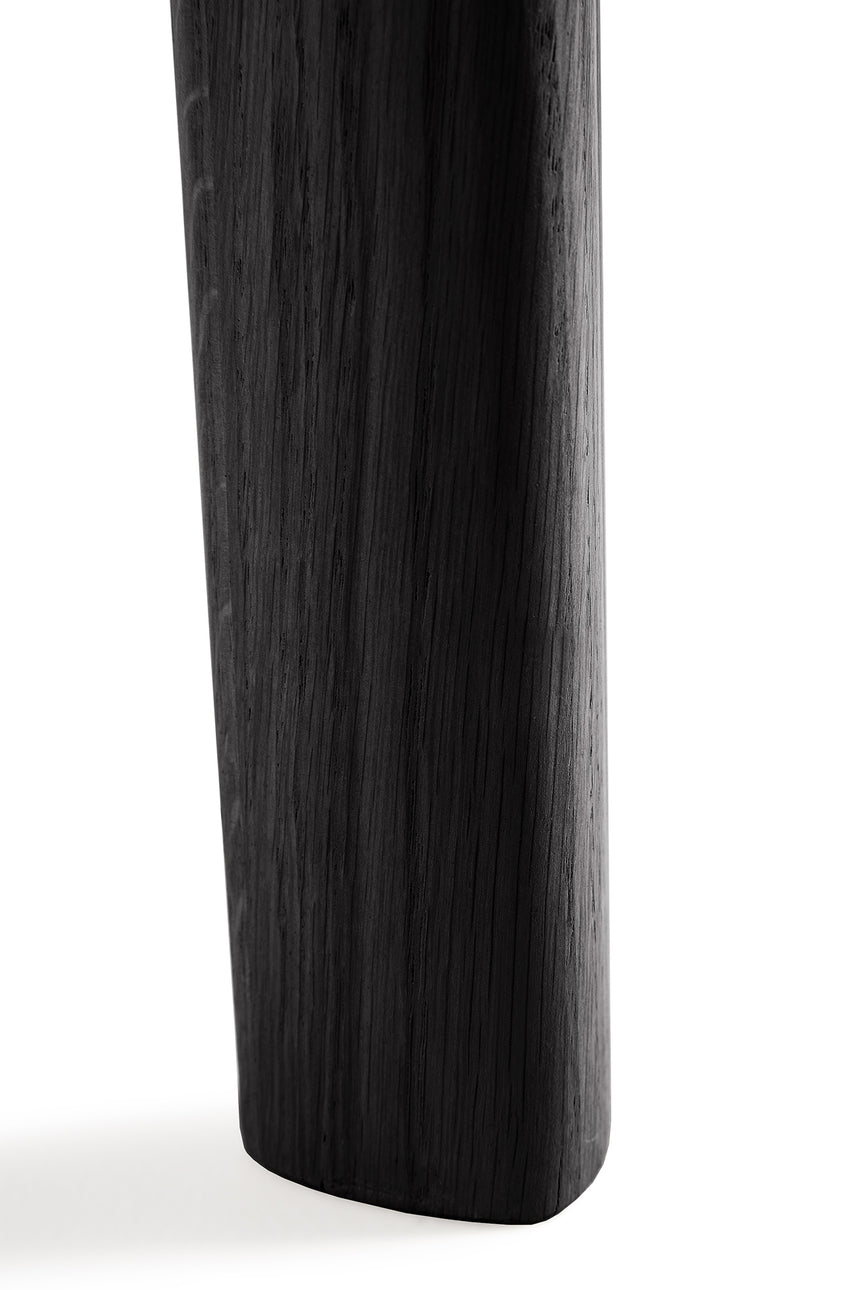 Bok ausziehbarer Esstisch - lackierte Eiche - schwarz - rund - 129/179 x 129 x 76 cm - ZEN ZONE Furniture