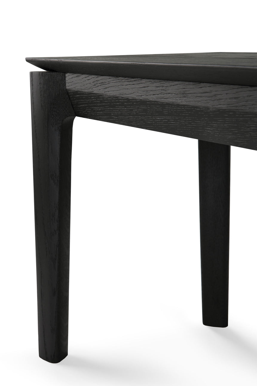 Bok Sitzbank - lackierte Eiche - schwarz - 126 x 35 x 46 cm - ZEN ZONE