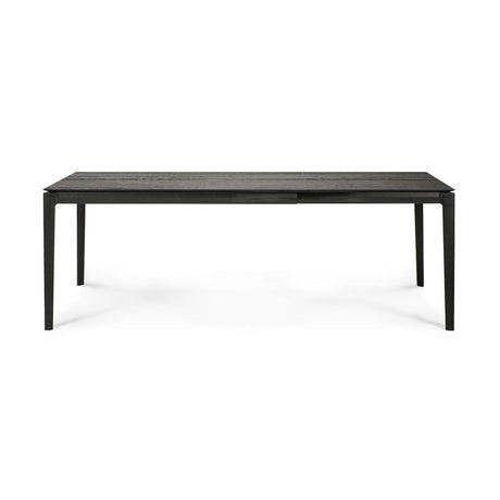 Bok ausziehbarer Esstisch - lackierte Eiche - schwarz - rechteckig - 140/220 x 90 x 76 cm - ZEN ZONE