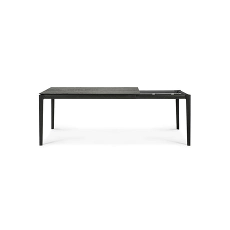 Bok ausziehbarer Esstisch - lackierte Eiche - schwarz - rechteckig - 140/220 x 90 x 76 cm - ZEN ZONE