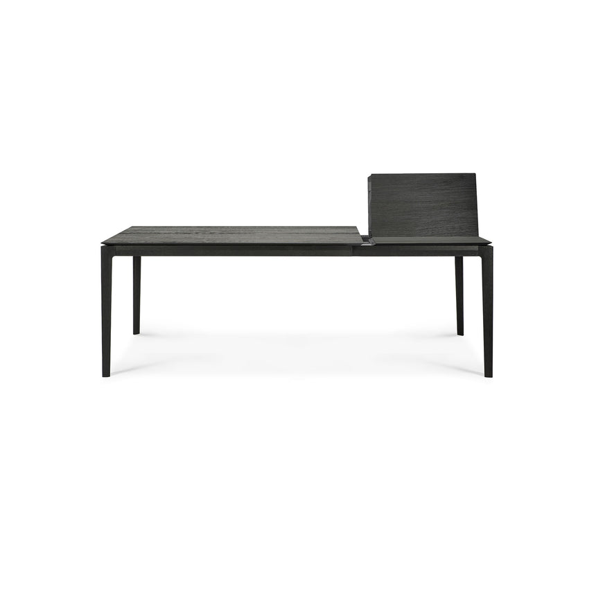 Bok ausziehbarer Esstisch - lackierte Eiche - schwarz - rechteckig - 140/220 x 90 x 76 cm - ZEN ZONE