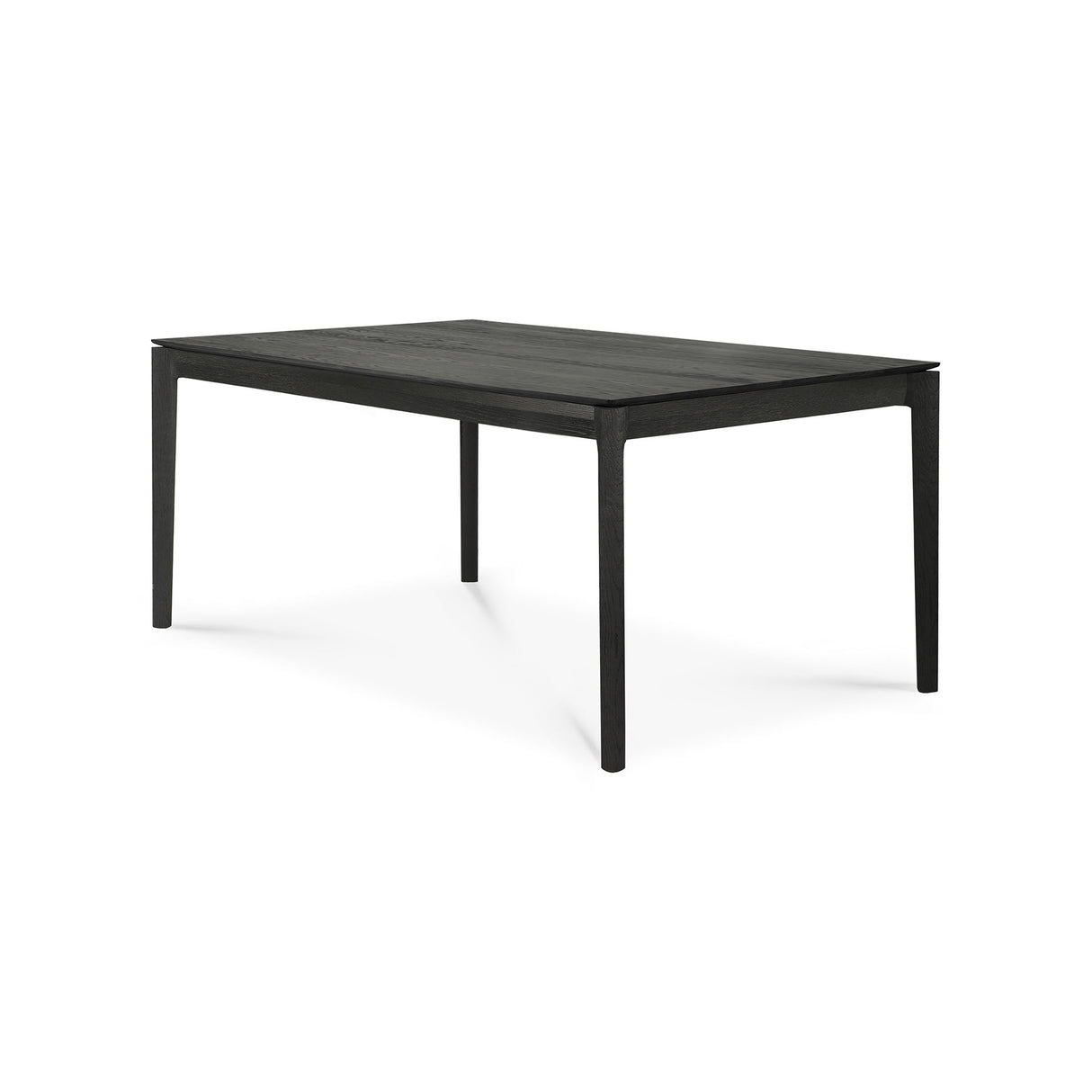 Bok ausziehbarer Esstisch - lackierte Eiche - schwarz - rechteckig - 140/220 x 90 x 76 cm - ZEN ZONE