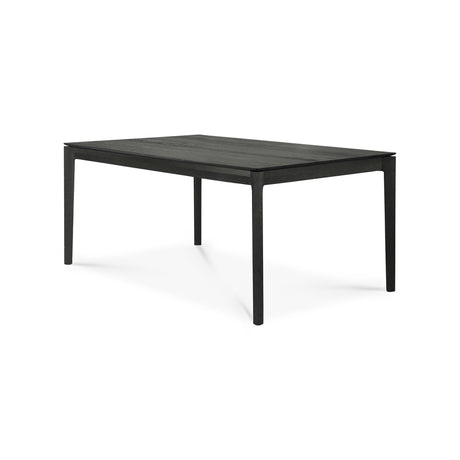 Bok ausziehbarer Esstisch - lackierte Eiche - schwarz - rechteckig - 140/220 x 90 x 76 cm - ZEN ZONE