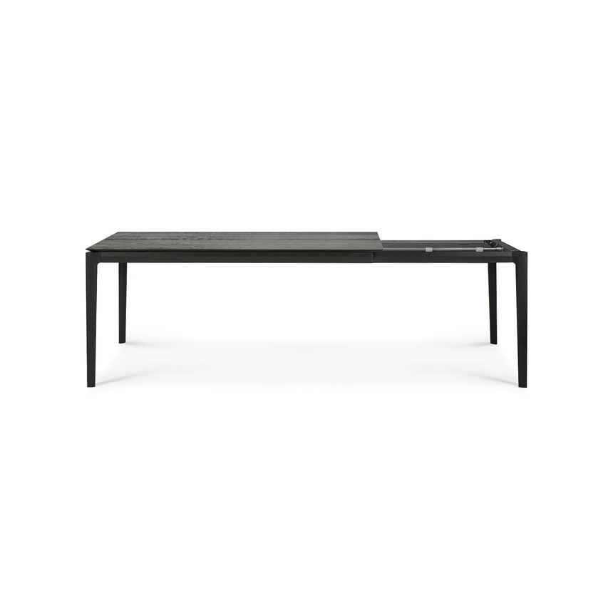 Bok ausziehbarer Esstisch - lackierte Eiche - schwarz - rechteckig - 160/240 x 90 x 76 cm - ZEN ZONE