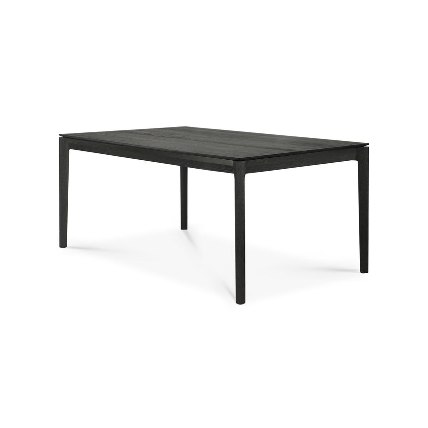 Bok ausziehbarer Esstisch - lackierte Eiche - schwarz - rechteckig - 160/240 x 90 x 76 cm - ZEN ZONE