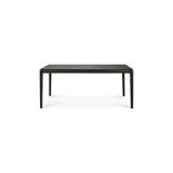 Bok ausziehbarer Esstisch - lackierte Eiche - schwarz - rechteckig - 180/280 x 100 x 76 cm - ZEN ZONE