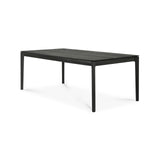 Bok ausziehbarer Esstisch - lackierte Eiche - schwarz - rechteckig - 180/280 x 100 x 76 cm - ZEN ZONE