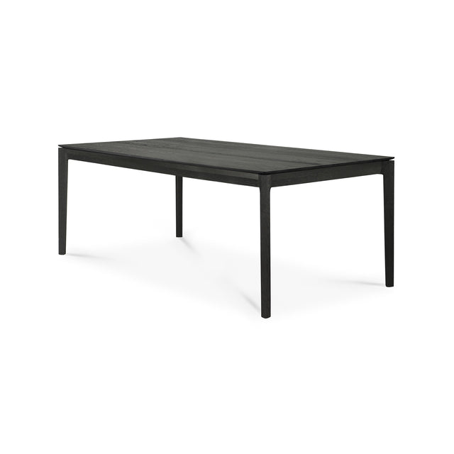 Bok ausziehbarer Esstisch - lackierte Eiche - schwarz - rechteckig - 180/280 x 100 x 76 cm - ZEN ZONE