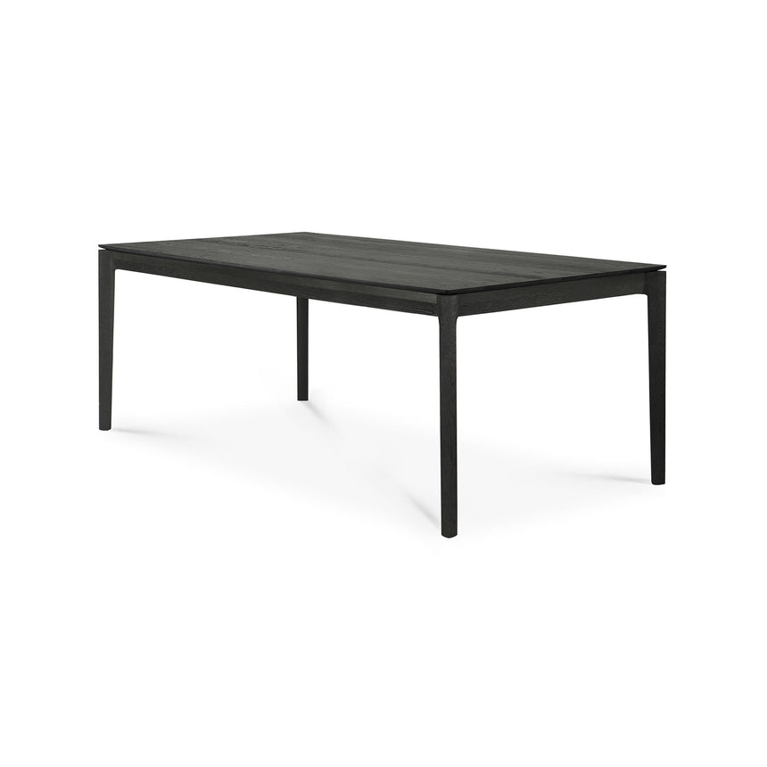 Bok ausziehbarer Esstisch - lackierte Eiche - schwarz - rechteckig - 180/280 x 100 x 76 cm - ZEN ZONE