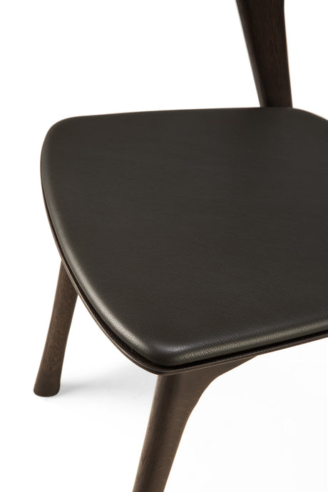 Bok Esszimmerstuhl - lackierte Eiche - braun - braunes Leder - 50 x 54 x 76 cm - ZEN ZONE Furniture