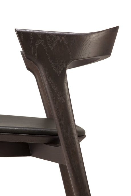 Bok Esszimmerstuhl - lackierte Eiche - braun - braunes Leder - 50 x 54 x 76 cm - ZEN ZONE Furniture