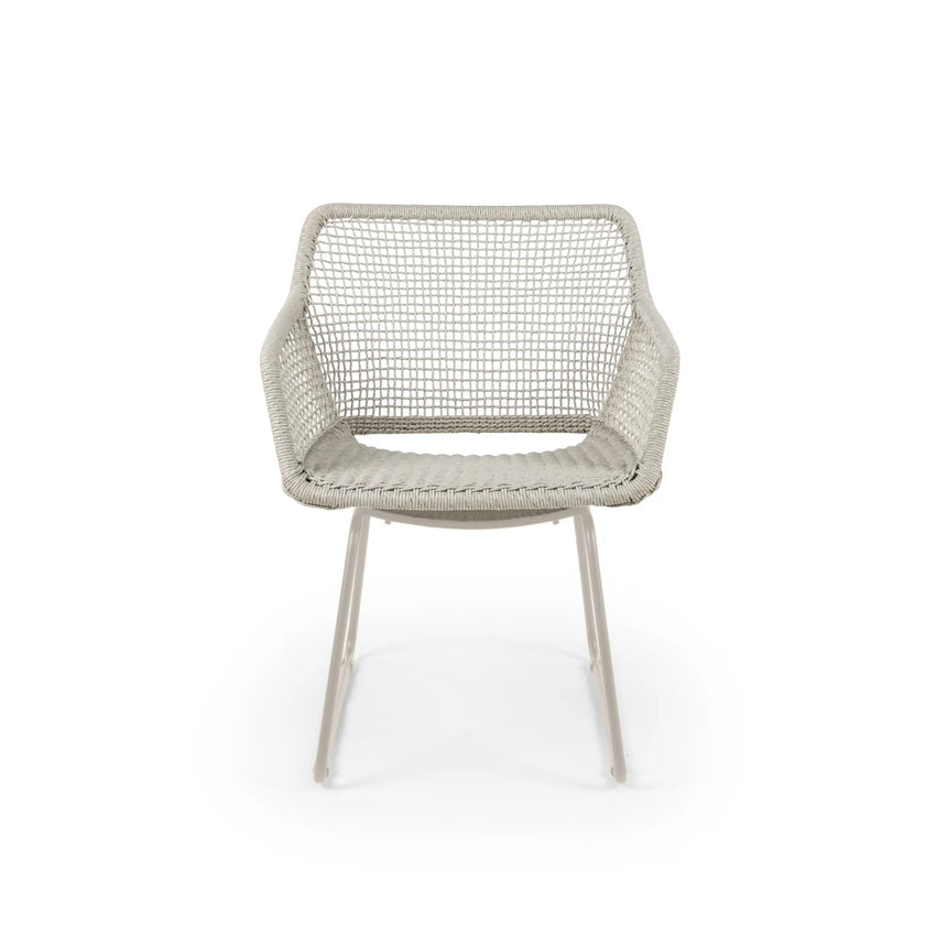 ESTA Gartenstuhl aus Aluminium Leinen geflechtet - ZEN ZONE Furniture