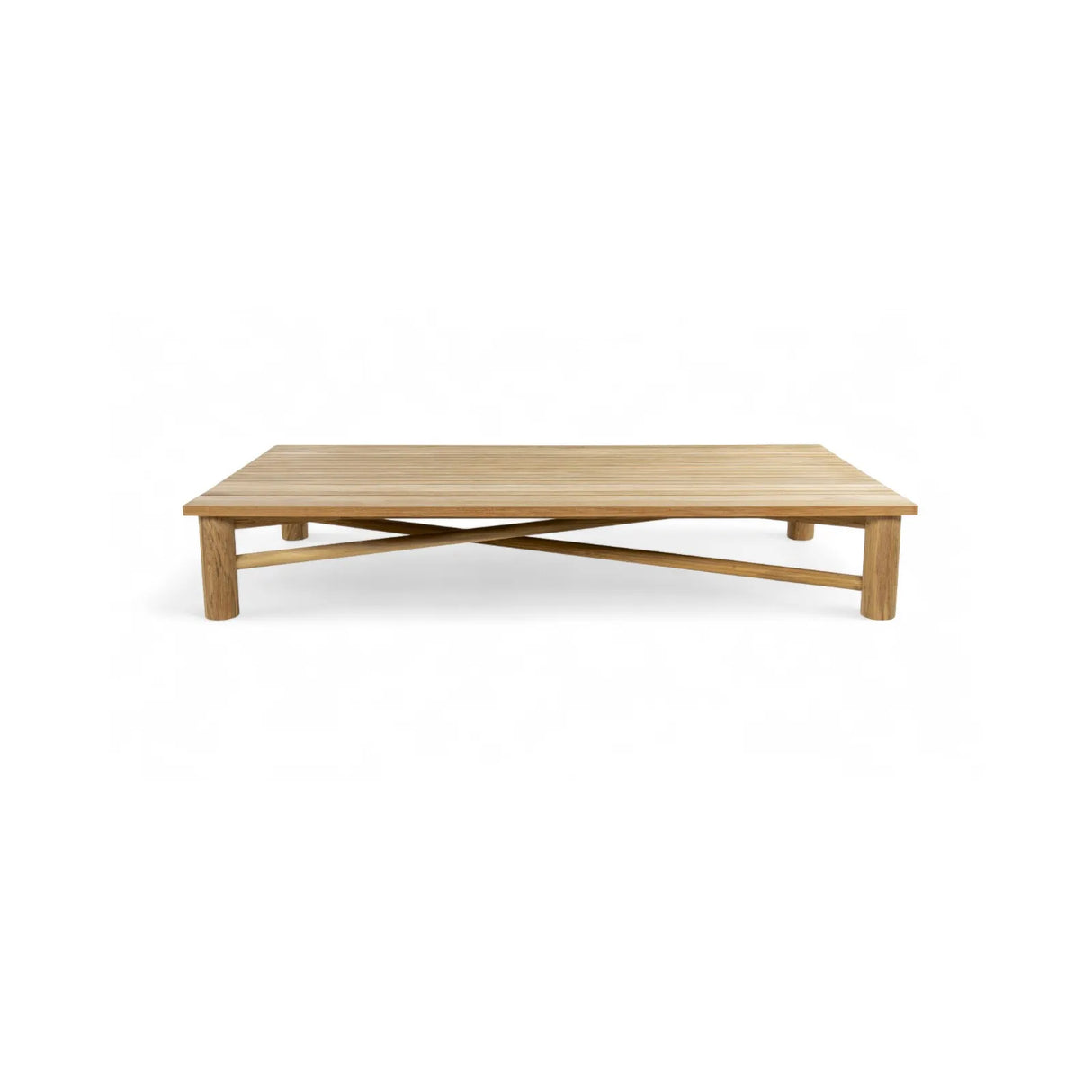 Garten Couchtisch Camogli aus Teakholz in Natur, 180×90×30 cm - ZEN ZONE Furniture