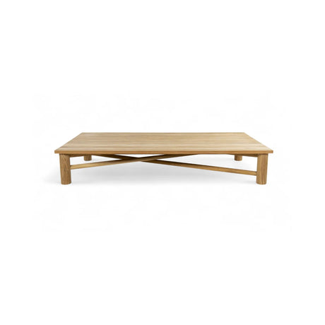 Garten Couchtisch Camogli aus Teakholz in Natur, 180×90×30 cm - ZEN ZONE Furniture