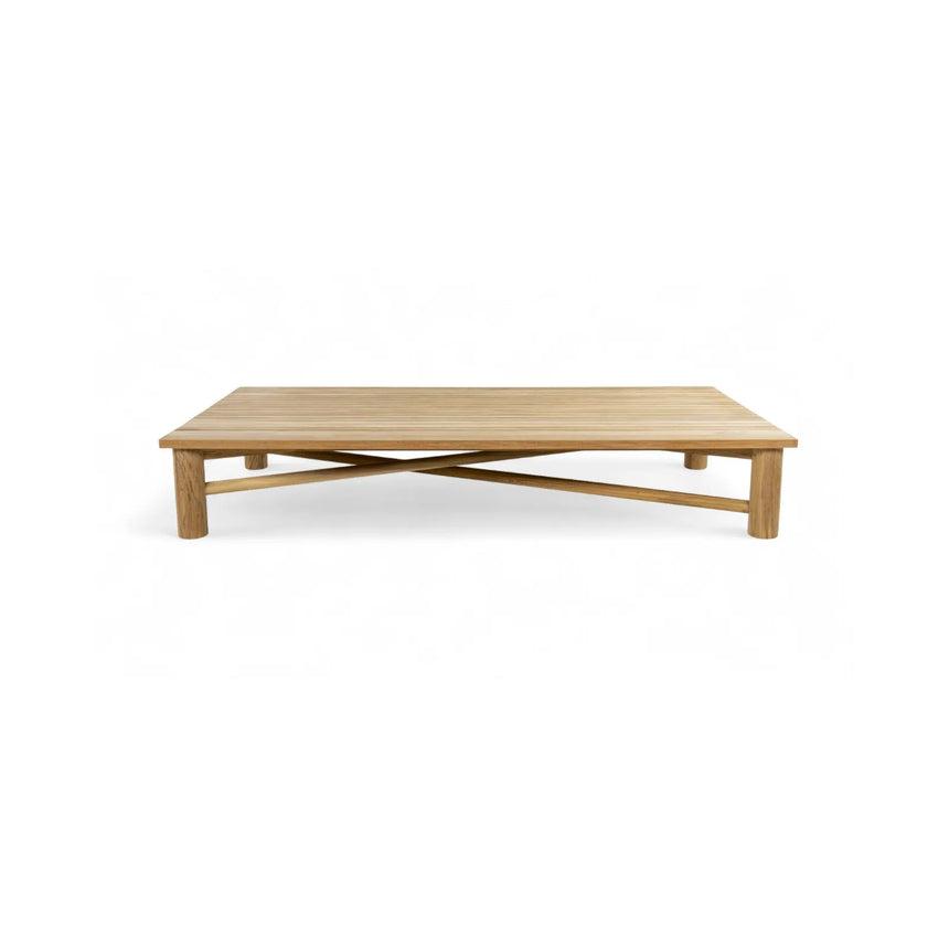 Garten Couchtisch Camogli aus Teakholz in Natur, 180×90×30 cm - ZEN ZONE Furniture