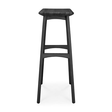 Osso Barhocker - lackierte Eiche - schwarz - 57 x 33 x 80 cm - ZEN ZONE Furniture