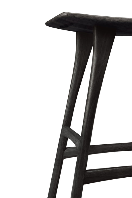 Osso Tresenhocker - lackierte Eiche - schwarz - 57 x 33 x 67 cm - ZEN ZONE Furniture