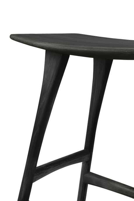 Osso Tresenhocker - lackierte Eiche - schwarz - 57 x 33 x 67 cm - ZEN ZONE Furniture