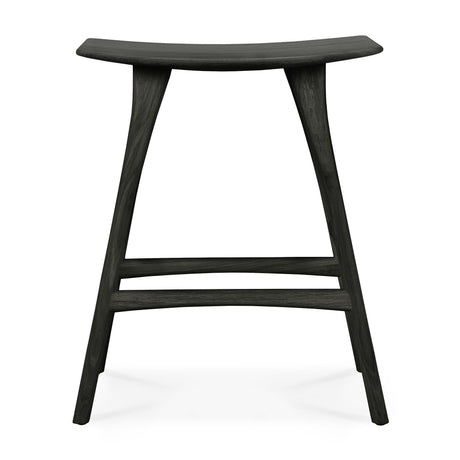 Osso Tresenhocker - lackierte Eiche - schwarz - 57 x 33 x 67 cm - ZEN ZONE Furniture