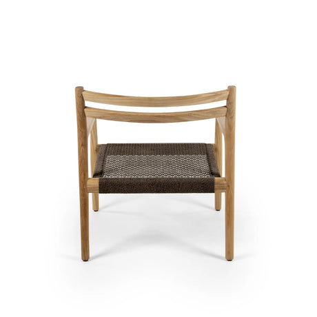 Garten Sessel Florence aus Natur-Teak und Seil in Natur, 75×73×70 cm - ZEN ZONE Furniture