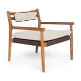 Garten Sessel Florence aus Natur-Teak und Seil in Natur, 75×73×70 cm - ZEN ZONE Furniture