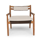Garten Sessel Florence aus Natur-Teak und Seil in Natur, 75×73×70 cm - ZEN ZONE Furniture