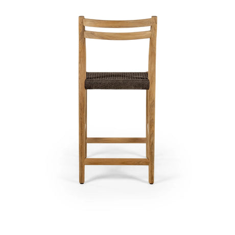 Garten Barhocker Florence aus Teakholz und Seil, Sitzhöhe 80 cm - ZEN ZONE Furniture
