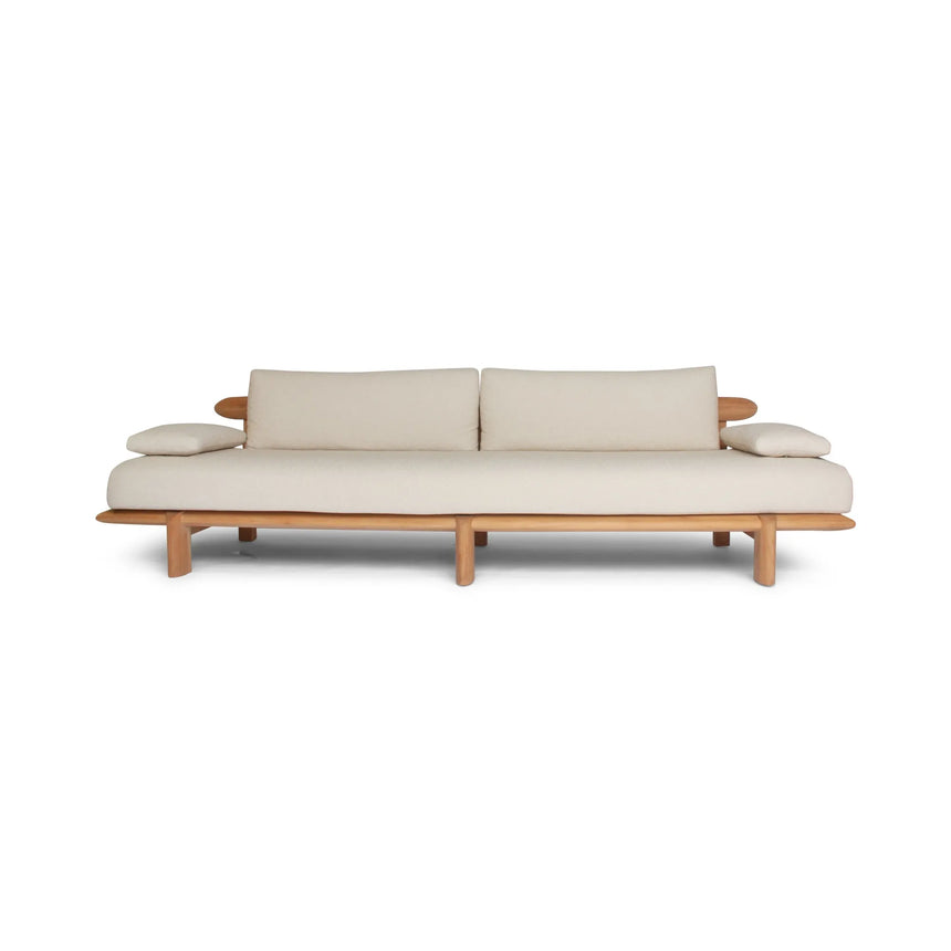 3-Sitzer Garten Sofa Lounge Livorno aus Teakholz, 298x92×72 cm - ZEN ZONE Furniture