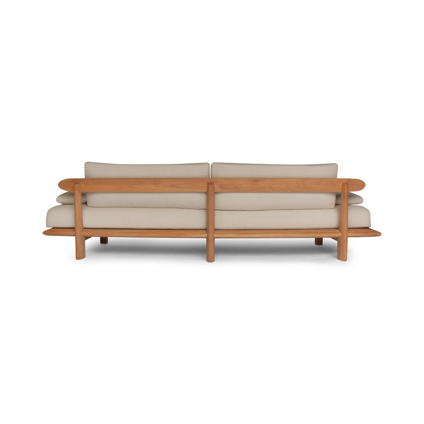 3-Sitzer Garten Sofa Lounge Livorno aus Teakholz, 298x92×72 cm - ZEN ZONE Furniture