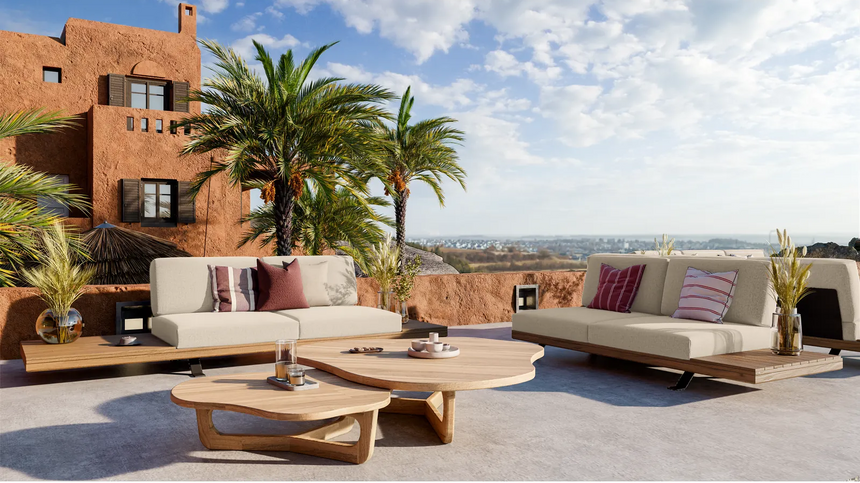 Garten Couchtisch Brindisi aus Naturteak - ZEN ZONE Furniture