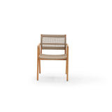 Gartenstuhl Imperia aus Naturteak und taupefarbenem Geflecht - ZEN ZONE Furniture