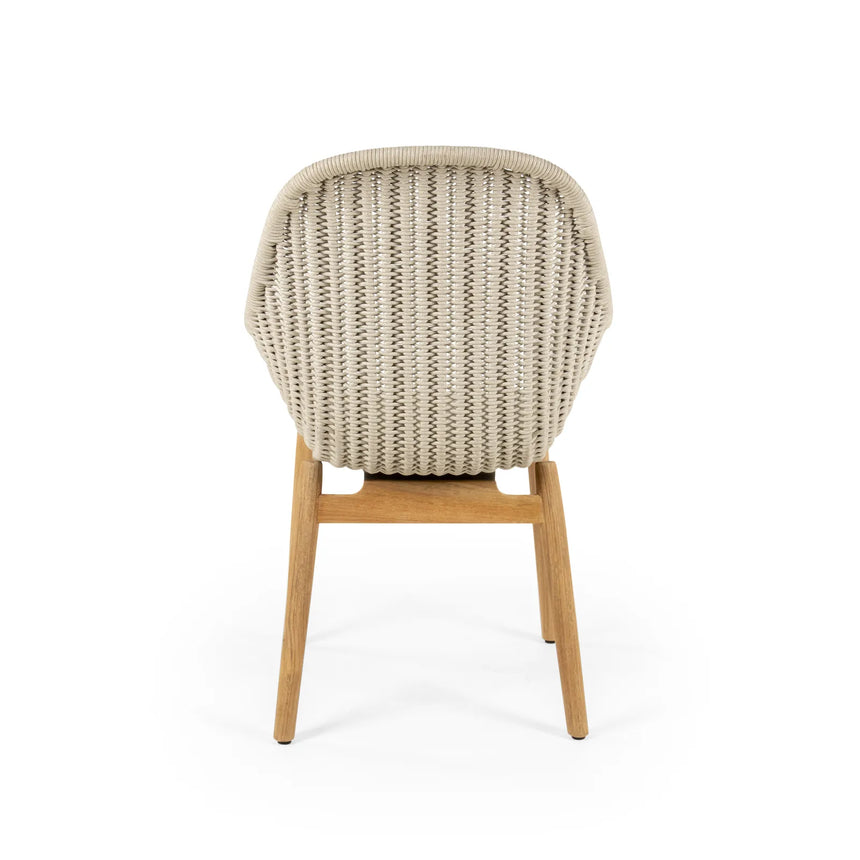 Forli Gartenstuhl mit Armlehnen aus Teakholz und Seil - ZEN ZONE Furniture
